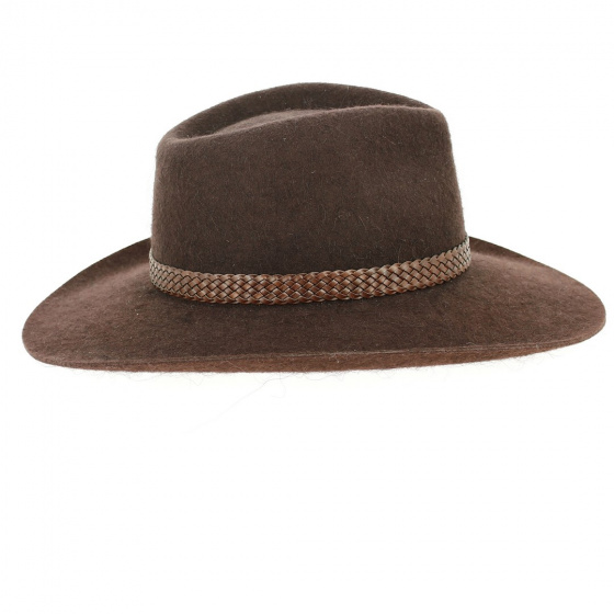 Chapeau Traveller Buffalo Feutre Poil Marron - Broswell Chapeau Traveller Buffalo Feutre Poil Marron - Broswell