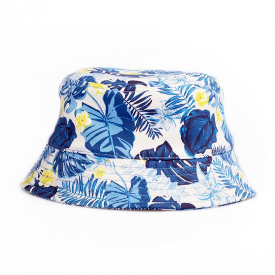 Blue Jungle Cotton Bucket Hat - Le Chapoté Paris