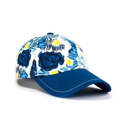 Blue Jungle Cotton Baseball Cap Blue - le Chapoté Paris Reference: 12529 | Chapellerie Traclet