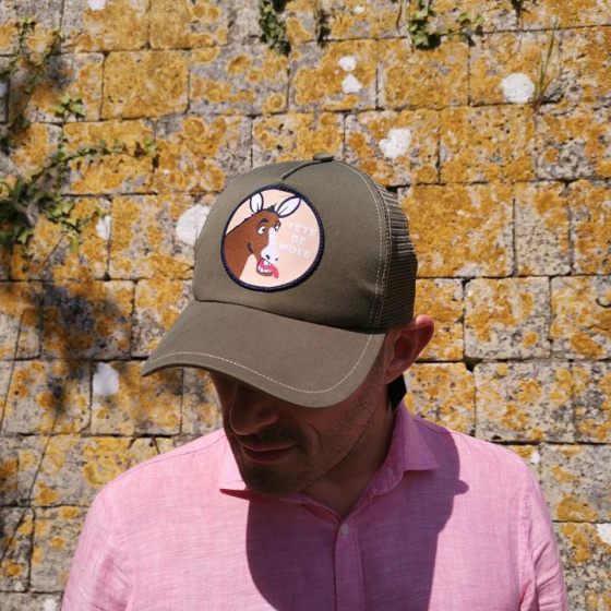 Stubborn Mule Cotton Olive Trucker Cap - le Chapoté Paris