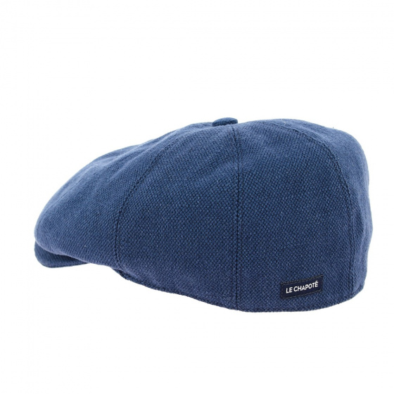 Eight-Panel Cotton Cap in Navy - Le Chapoté Paris