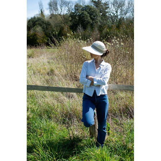 High Protection Visor Cap Bauloise Beige & String - Soway