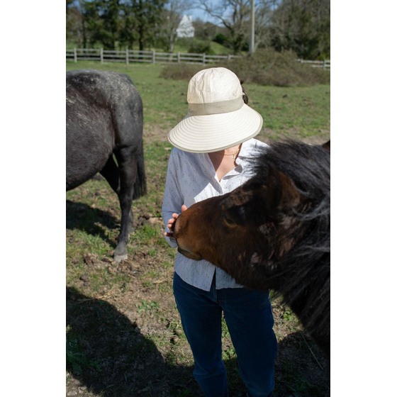 High Protection Visor Cap Bauloise Beige & String - Soway