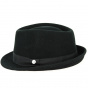 Black Wool Felt Stalingrad Trilby Hat - Fléchet