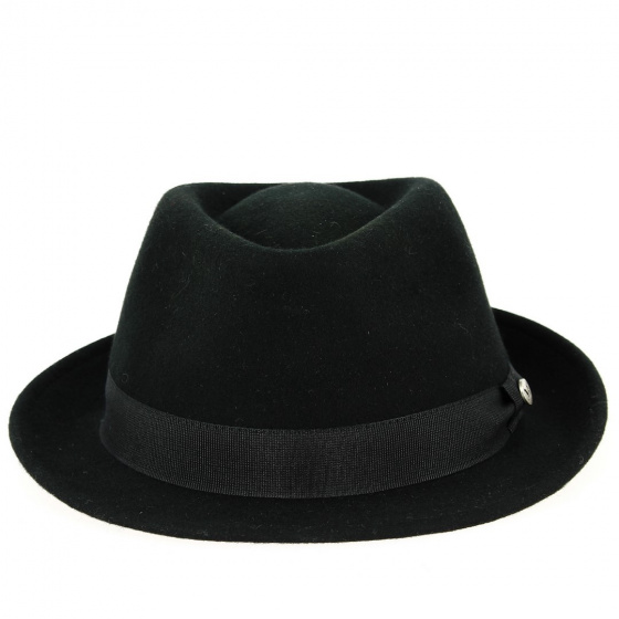 Chapeau Trilby Stalingrad Feutre Laine Noir- Fléchet