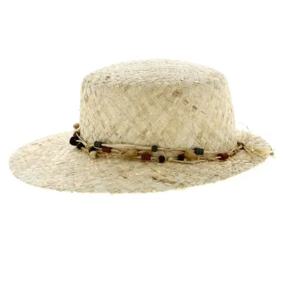 Sandrine Natural Straw Visor Cap - Traclet Reference: 12551 | Traclet Hat Shop