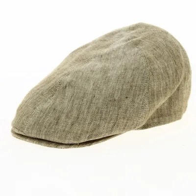 Leandro Chevron Linen Duck Bill Cap - Traclet Reference: 12558 | Traclet Hatmakers