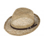 Linz Natural Straw Trilby Hat - Traclet