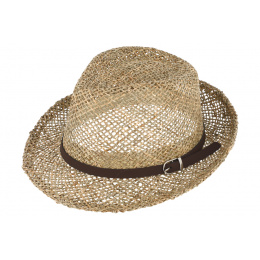 Linz Natural Straw Trilby Hat - Traclet
