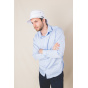 White Cotton Davos Bucket Hat - Crambes