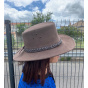 Brown Wallaroo Leather Hat - Jacaru