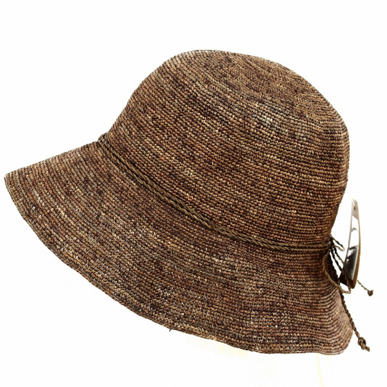 Capeline Cayetana Marron Paille Raphia - Traclet Capeline Cayetana Marron Paille Raphia - Traclet
