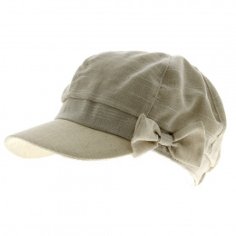 Laia Newsboy Cap Cotton Ecru - Traclet