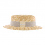 Natural Straw Boater Hat Benson - HERMAN
