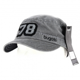 78 Cotton Grey Military Cap - Bugatti (size 57)