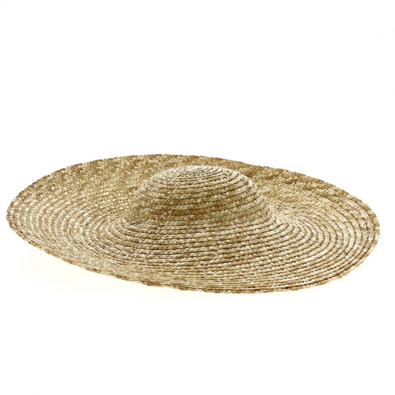 Daniela Natural Straw Wide-Brimmed Hat - Traclet Daniela Natural Straw Wide-Brimmed Hat - Traclet