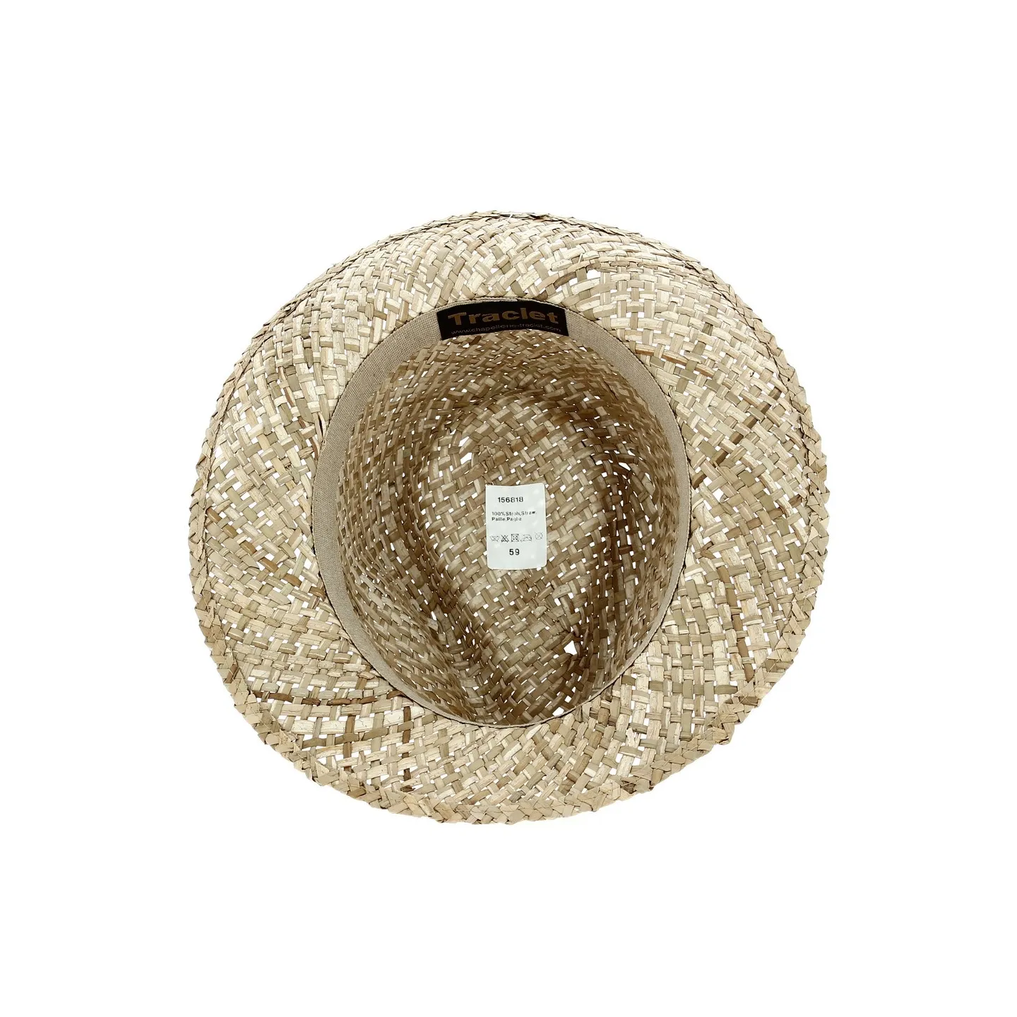Chapeau Fedora Dan Paille Naturelle - Traclet Reference : 12643 | Chapellerie Traclet