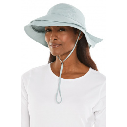 Tatum 2-in-1 UV Protection Visor Cap Green/Gray - Coolibar