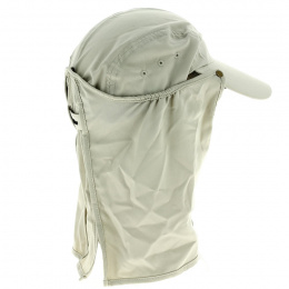 Sport Cap with Neck and Neck Flap Beige - Coolibar