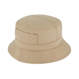 Bucket Hat - Beige Cotton Fabric Hat