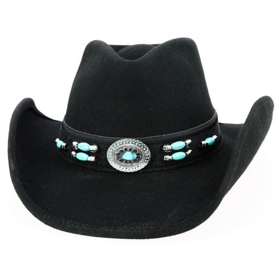 Chapeau Cowboy Jewel of the West Feutre Noir - Bullhide