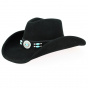 Jewel of the West Cowboy Hat Black Felt - Bullhide