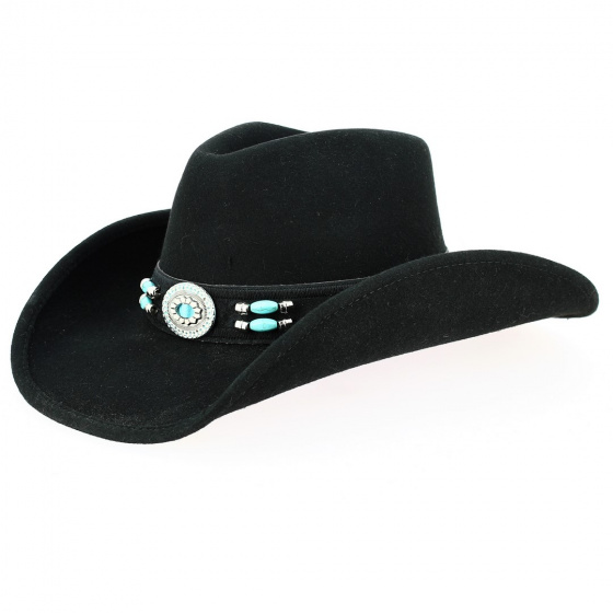 Chapeau Cowboy Jewel of the West Feutre Noir - Bullhide