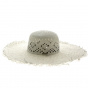 Prisca Summer Wide-Brimmed Hat Openworked White Paper Straw - Seeberger