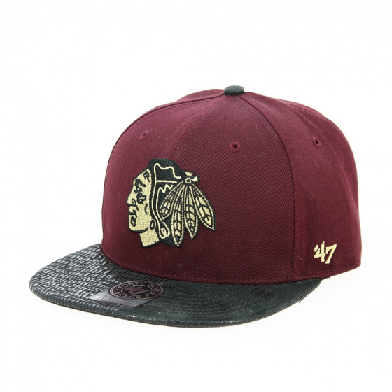 Chicago Blackhawks Burgundy Manta Strapback Cap - 47 Brand