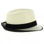 White Paper Straw Trilby Hat Karl - Traclet
