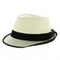 Chapeau Tribly Karl Blanc Papier Paille - Traclet
