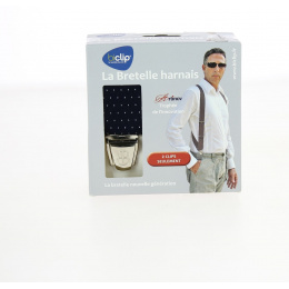 Biclip® Fancy Black Harness Suspenders - Biclip