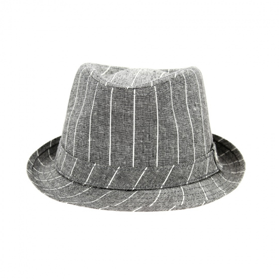 Chapeau Trilby Soho Grigio Coton & Lin Gris - Keyone Chapeau Trilby Soho Grigio Coton & Lin Gris - Keyone