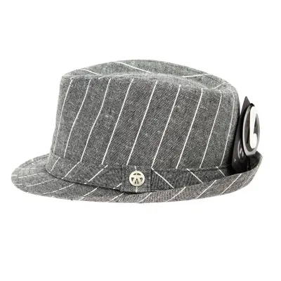 Chapeau Trilby Soho Grigio Coton & Lin Gris - Keyone Reference : 12810 | Chapellerie Traclet