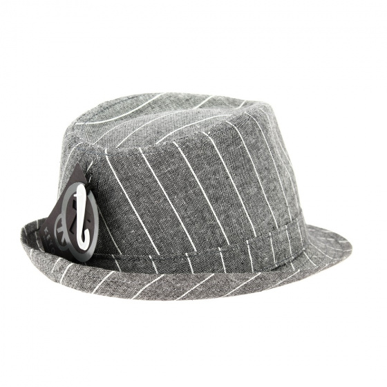 Chapeau Trilby Soho Grigio Coton & Lin Gris - Keyone Chapeau Trilby Soho Grigio Coton & Lin Gris - Keyone