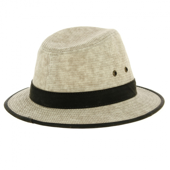 Chapeau Traveller Tissu Ava Stripe Beige - Stetson