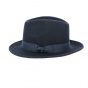 Godfather Navy Wool Felt Hat - Traclet