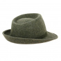 Fedora Lysandro Green Wool Felt Hat - Traclet