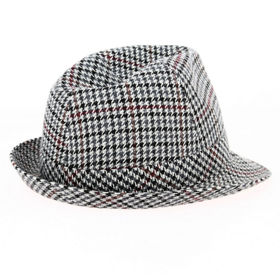 Chapeau Trilby Pied-de-Poule Feutre Laine - Traclet