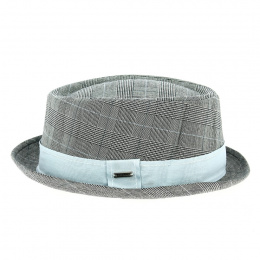 Porkpie Sheppard Grey Checker Hat - Keyone