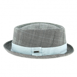 Sheppard Grey Checkered Porkpie Hat - Keyone