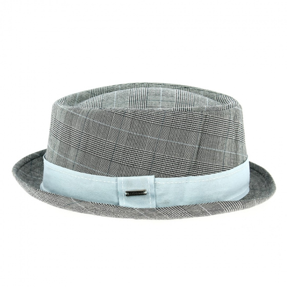 Sheppard Grey Checkered Porkpie Hat - Keyone