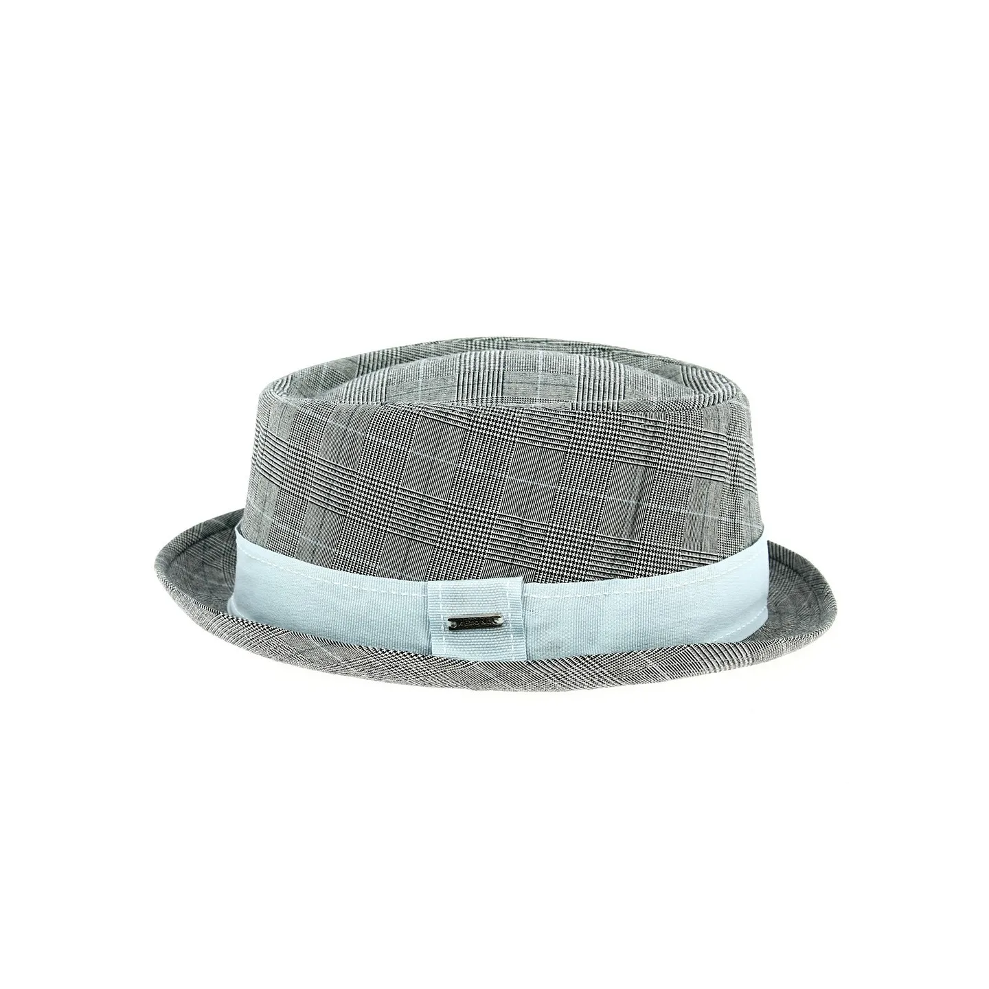 Chapeau Porkpie Sheppard Carreaux Gris - Keyone Reference : 12828 | Chapellerie Traclet