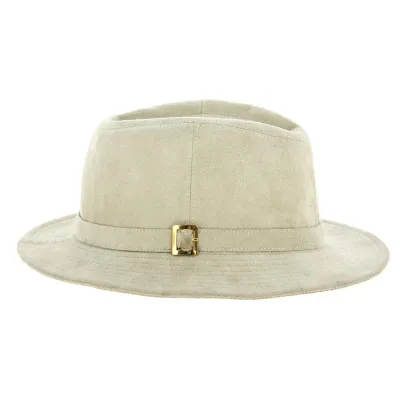 Manto Alcantara Beige Traveller Hat - Traclet Reference: 12826 | Traclet Hat Shop