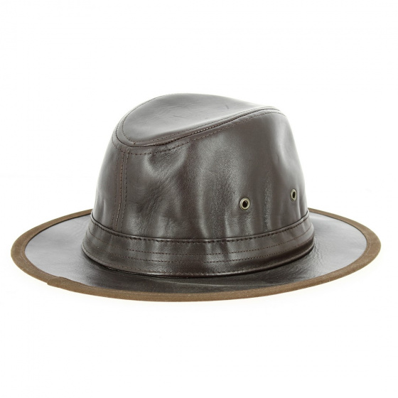 Chapeau Traveller Vera Cuir Marron - Traclet Chapeau Traveller Vera Cuir Marron - Traclet