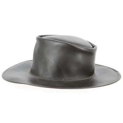 Chapeau Traveller Australian Cuir Marron - Traclet Reference : 12846 | Chapellerie Traclet