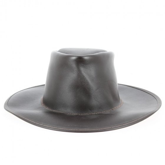 Chapeau Traveller Australian Cuir Marron - Traclet