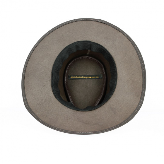 Brown Leather Australian Traveller Hat - Traclet