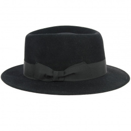Fedora Seberger Black Felt Hat - Traclet