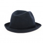 Petit Homburg Cashmere Hat Navy Blue - Traclet